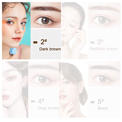 2 Piezas, Lápiz de Cejas 3D, Cejas Microblading Impermeables con Micro Tenedor, Fácil de Crear, Lápiz de Cejas Tridimensional Natural Rubio