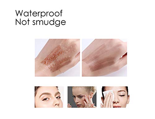 2 Piezas, Lápiz de Cejas 3D, Cejas Microblading Impermeables con Micro Tenedor, Fácil de Crear, Lápiz de Cejas Tridimensional Natural Rubio