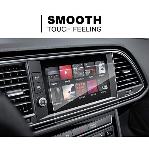 [2 unidades] SEAT Leon Cupra 5F ST 8 pulgadas Navigation Protector – LFOTPP transparente PET plástico pantalla