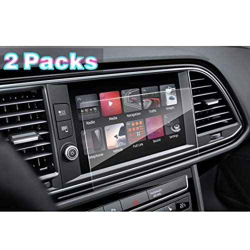 [2 unidades] SEAT Leon Cupra 5F ST 8 pulgadas Navigation Protector – LFOTPP transparente PET plástico pantalla