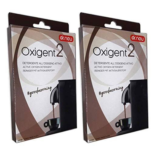 2 x oxigent Dr. Neu Limpiador al oxígeno activo de polvo para la limpieza de la máquina de café, elimina I grasas, decontamina y higieniza