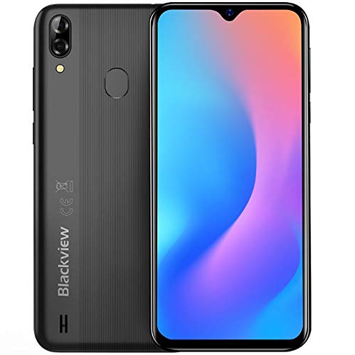 (2019) Blackview A60 Pro Android 9.0 4G teléfono móvil Libre, 6.1" Pantalla FullView Dual SIM Smartphone, Helio A22 MTK6761 Quad Core 2.0GHz 3GB+16GB, 4080mAh batería, desbloqueo Facial, GPS Negro