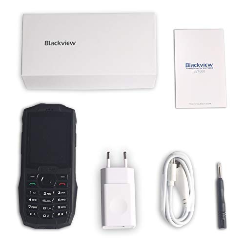 2019 Telefono Movil para Mayores, Blackview BV1000 de Batería 3000mAh, 32MB RAM, 32MB ROM, Cámara 0.3MP-Smartphone Dual SIM 2.4'' FM Radio/SOS/Linterna LED/Bluetooth/MP4/MP3-Amarillo (EU)