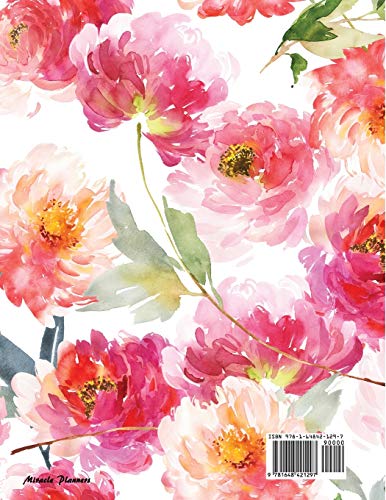 2021-2022 Monthly Planner: Large Two Year Planner with Floral Cover (Volume 3)