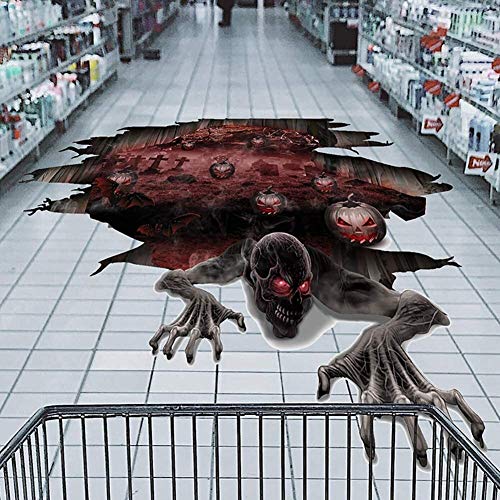 2021Halloween fiesta de Halloween decoración de gran tamaño pegatinas de pared calabaza de Halloween gaviota Santo piso pegatinas for la decoración del partido de fondo la pared del arte Calcomanías B