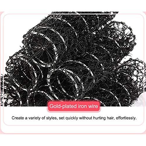 20Pcs Rodillos de malla de alambre Set Hair Styling Brush Roller Peluquería Wave Curlers, 20Pcs de alfileres de plástico, 10 Pcs Pinzas de pelo de dientes de pato