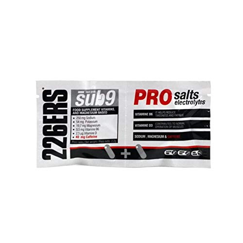 226ERS Sub9 Pro Salts Electrolytes, Sales Minerales con Vitaminas y Cafeína - 40 Unidades
