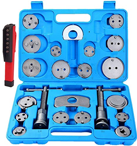 23 Piezas Reposicionador de Pistones de Freno Para Reposicionar El Pistón de Freno Al Cambiar Los Discos o zapatas CON LINTERNA REGALO