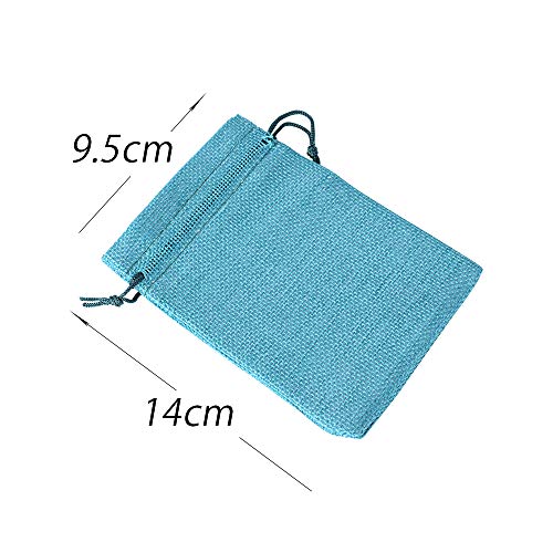 24pcs Bolsas Bolsitas Tela Saquitos Arroz Regalo Joyas Caramelo Dulces Recuerdo Favores Detalles Boda Fiesta Bautizo con Cordón (8 colores)