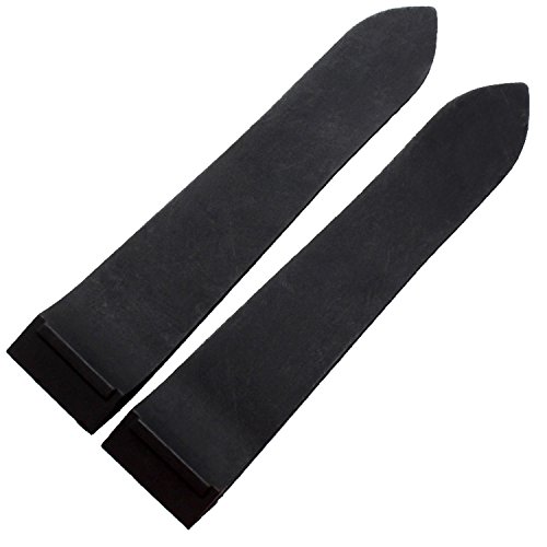 25 mm Negro Goma Correa para Reloj Diver Reloj Banda Fabricado para Santos 100 Extra Grande XL