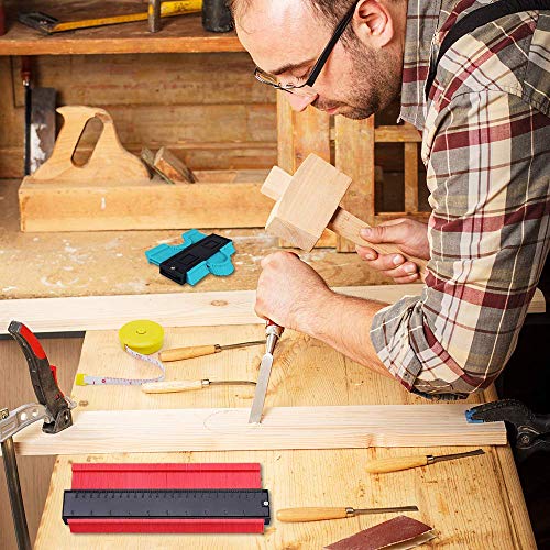 25cm Medidor de Contornos, SPECOOL 12cm Perfil Gauge, Herramienta de Medición, Contour Gauge Duplicator Para Suelo Laminado, Carpintería, Conductos, Baldosa, Piso