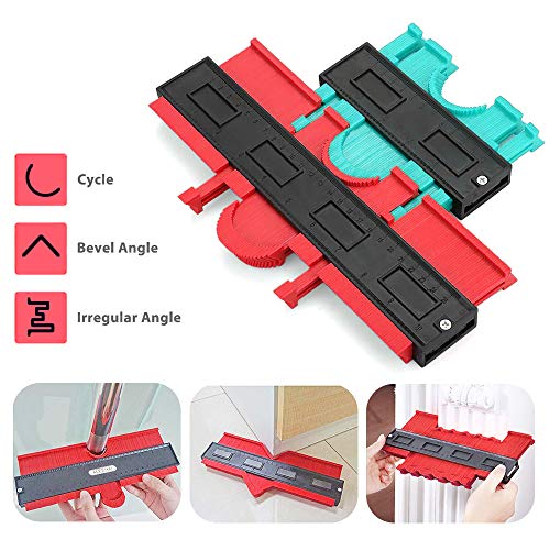 25cm Medidor de Contornos, SPECOOL 12cm Perfil Gauge, Herramienta de Medición, Contour Gauge Duplicator Para Suelo Laminado, Carpintería, Conductos, Baldosa, Piso