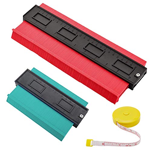 25cm Medidor de Contornos, SPECOOL 12cm Perfil Gauge, Herramienta de Medición, Contour Gauge Duplicator Para Suelo Laminado, Carpintería, Conductos, Baldosa, Piso