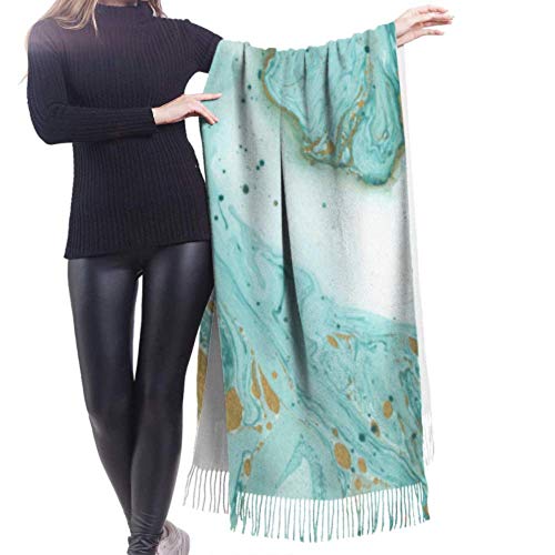 27"x77 Bufanda de Mujer Pintura Original Hermosas Jirafas Masai Mara chales Abrigo Bufanda de Cachemira Chal Elegante Manta Grande y cálida