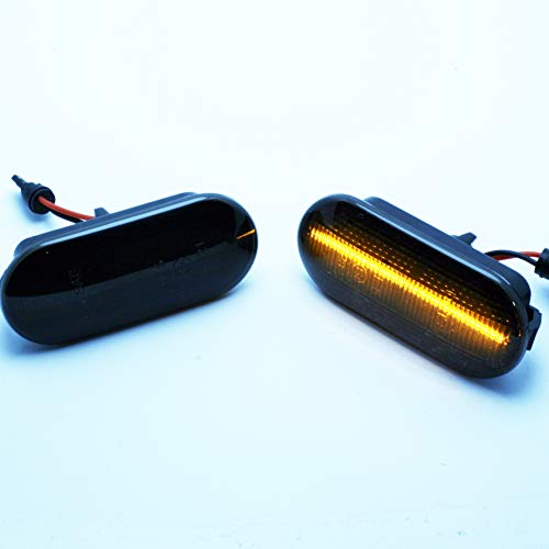 2x LED LUCES INTERMITENTES DINAMICOS LATERALES AHUMADOS REEMPLAZO SEAT LEON IBIZA GOLF E4 MOT TÜV ITV