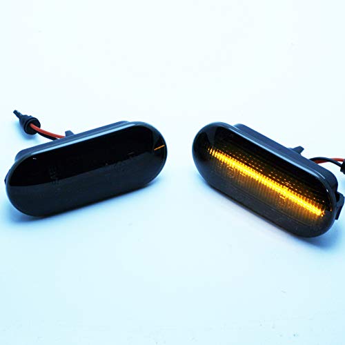 2x LED LUCES INTERMITENTES DINAMICOS LATERALES AHUMADOS REEMPLAZO SEAT LEON IBIZA GOLF E4 MOT TÜV ITV