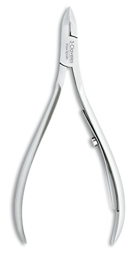 3 Claveles 12094 - Alicate para cutícula, inoxidable, 10 cm, corte 5 mm