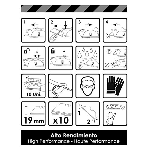3 Claveles - Pack Cutter Profesional Retráctil de Alto Rendimiento, Acabado en Zinc y Goma Termoplástica (1- Cutter+Cuchillas)