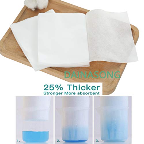 3 paquetes de limpieza facial de la piel 100% algodón tejido seco y mojado de doble uso natural engrosado, suave almohadillas de limpieza sensibles para eliminar el maquillaje (270 toallitas en total)