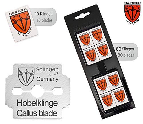 3 Swords Germany - 80 hojas de recambio para cortacallos, podología - Made in Solingen Germany (7490)