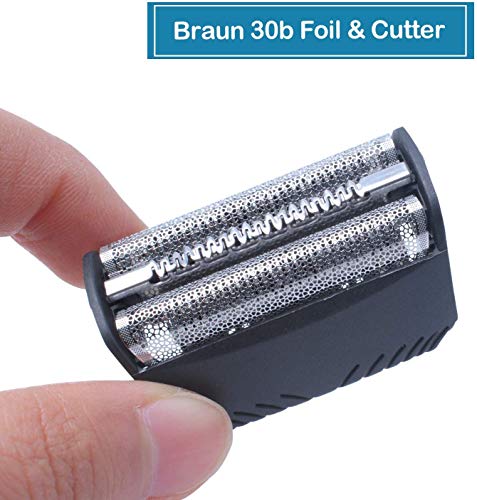 30B Cabezales de Afeitado para Braun Afeitadora Eléctrica Hombre, Lámina y Cuchillas de Repuesto Poweka para Braun Serie 3 SmartControl TriControl y Syncro Pro