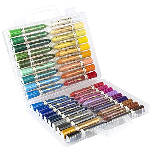 36 lápices de colores en cera, pintura de acuarela, soluble en agua | ultra suave, untuoso y altamente pigmentado | usar seco y mojado | Diseño de papeles mezclados en papel, cartón, lona, madera