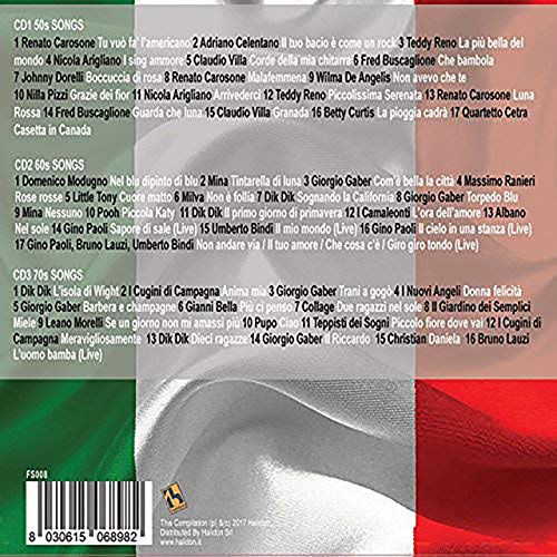 3CD 50 Songs Italy, 50' 60' 70' , Musica Italiana, Grazie Dei Fior, Italian Music, Anni 50, Anni 60, Anni 70, Malafemmena, Che Bambola, Tintarella Di Luna
