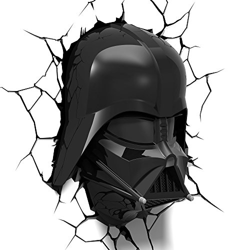 3D Light FX Lampada Led 3Dlightfx - Star Wars Ep7 Darth Vader Face con Timer Lámpara 3D SW, Multicolor, 27 x 14.5 x 32 cm