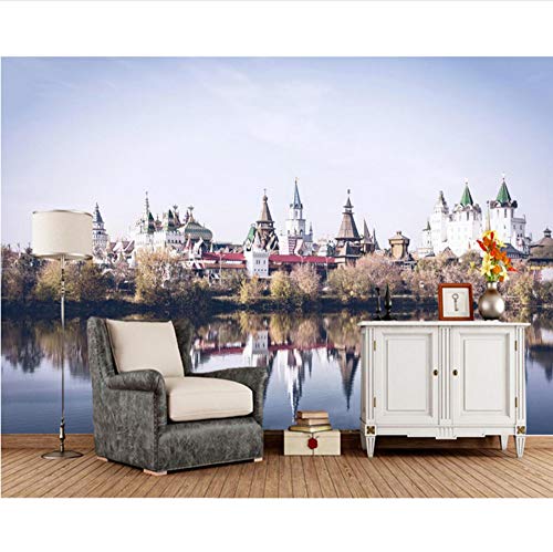 3D Murales Papel Pintado Pared Calcomanías Decoraciones Trópicos Costa Mar Palmas Nubes Naturaleza Salón Sofá Dormitorio Decoración Del Hogar Art º Los Niños Tv (W)200X(H)140Cm