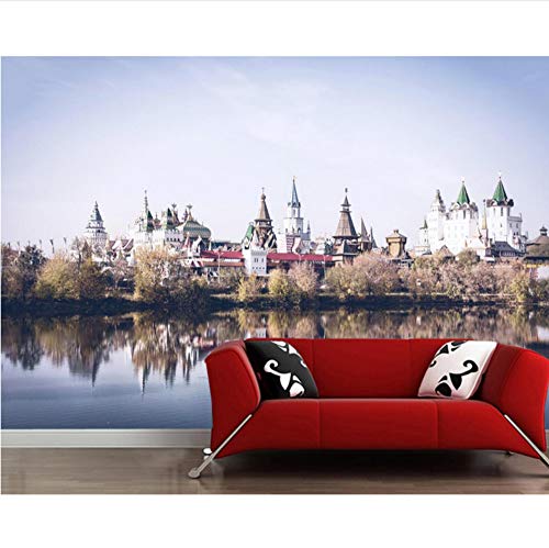 3D Murales Papel Pintado Pared Calcomanías Decoraciones Trópicos Costa Mar Palmas Nubes Naturaleza Salón Sofá Dormitorio Decoración Del Hogar Art º Los Niños Tv (W)200X(H)140Cm