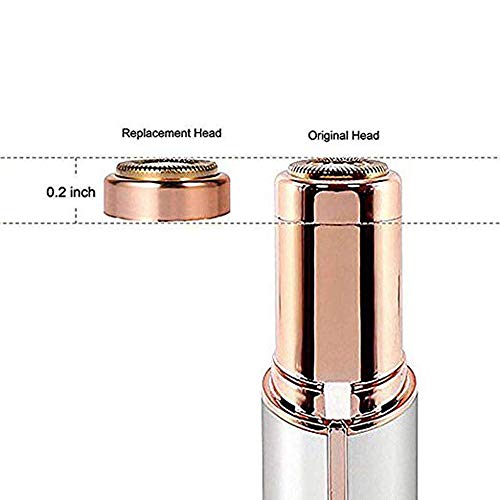 4 cabezales de repuesto para removedor de vello facial, cuchillas para depiladora sin dolor, apto para un acabado suave al tacto, removedor de vello impecable, oro rosa