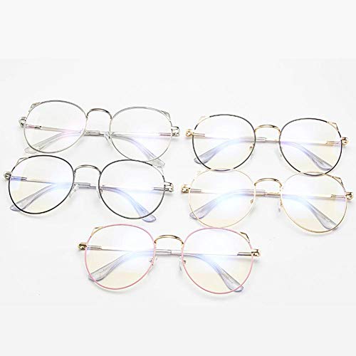4 Gafas De Moda con Bloque De Luz Azul para Mujeres Y Hombres, Gafas De Videojuegos para Computadora, Aviador, Antirreflejo, AntiarañAzos, Protege Tus Ojos, Mejora El SueñO Oro + Rosa