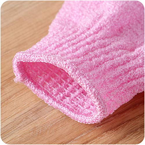 4 Pieza Manoplas Exfoliantes, Manopla de Exfoliación Corporal, Guantes de Baño de Doble Cara, para Ducha Cuerpo Spa Masaje Removedor de Células de Piel Muerta (Color Aleatorio)