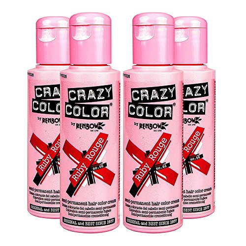 4 x Crazy Colour Ruby Rouge by Renbow by Crazy Color