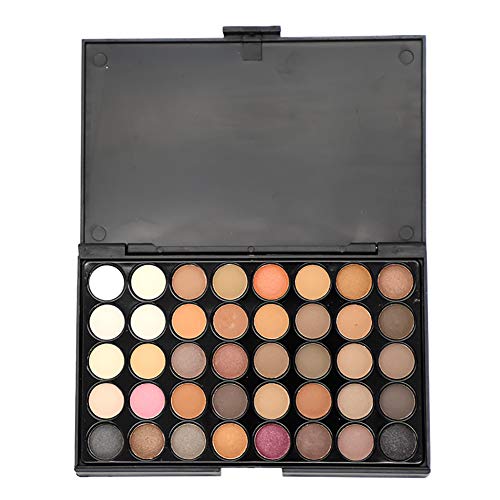 40 colores de sombra de ojos paleta Pro Nude Natural y la combinación de los colores vivos y maquillaje de ojos mate de alta pigmentación sombra de ojos cosmética Set (1)