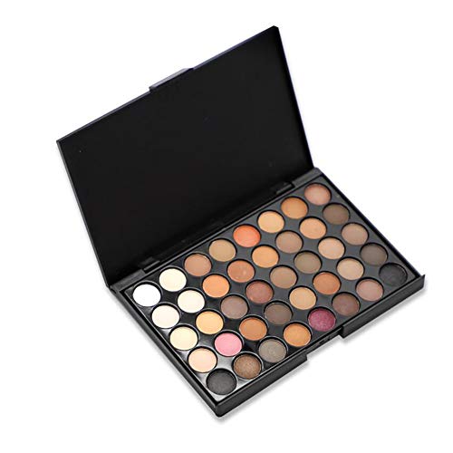 40 colores de sombra de ojos paleta Pro Nude Natural y la combinación de los colores vivos y maquillaje de ojos mate de alta pigmentación sombra de ojos cosmética Set (1)