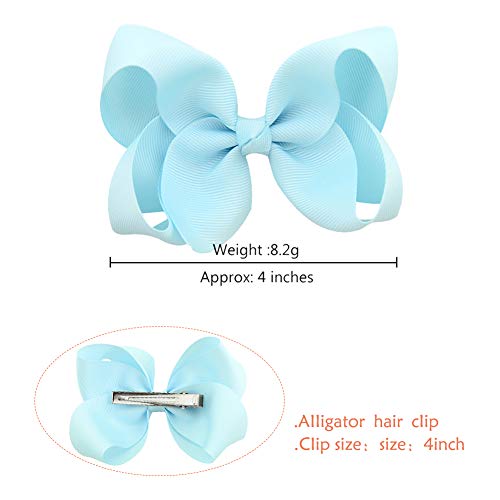 40 lazos de grogrén para niñas y bebés, accesorios para el pelo con pinzas antideslizantes