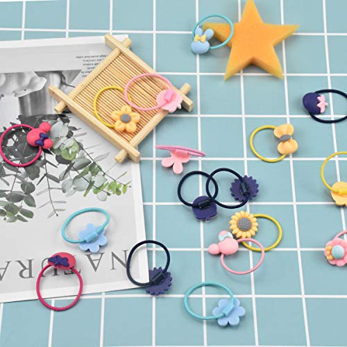 40 Piezas Lazos de Pelo de Dibujos Animados Goma Elástica Gomas Pelo Niña Pequeñas Hairband Elástico Del Pelo Decorar Accesorios Cuerda Banda Para Bebe Lazos de Pelo Niña