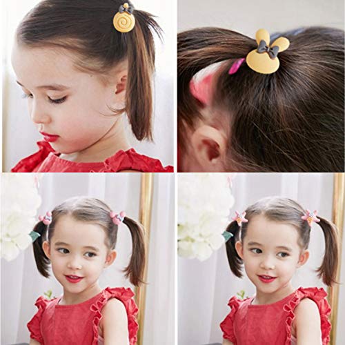 40 Piezas Lazos de Pelo de Dibujos Animados Goma Elástica Gomas Pelo Niña Pequeñas Hairband Elástico Del Pelo Decorar Accesorios Cuerda Banda Para Bebe Lazos de Pelo Niña