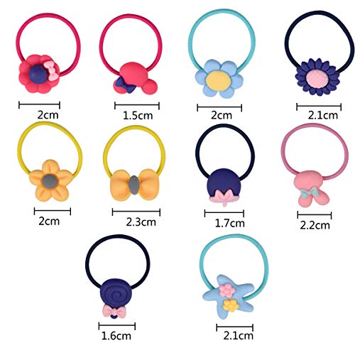 40 Piezas Lazos de Pelo de Dibujos Animados Goma Elástica Gomas Pelo Niña Pequeñas Hairband Elástico Del Pelo Decorar Accesorios Cuerda Banda Para Bebe Lazos de Pelo Niña