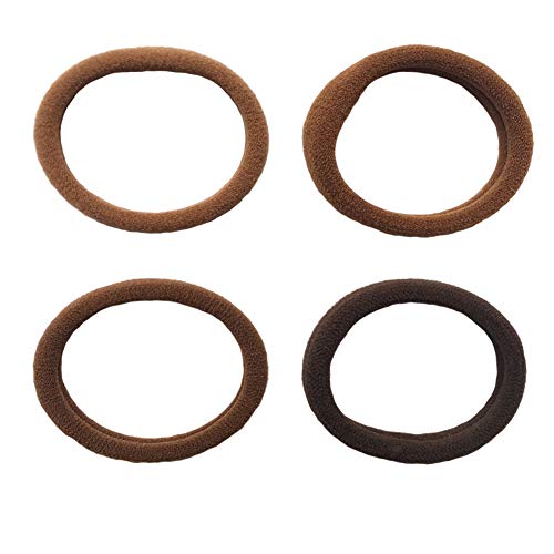 48 x Diámetro 4cm Lycra Elástica Suave Banda para el Cabello Cuerda de la Cinta sin Metal para Peso Grueso y Pelo Rizado (4 Colores)