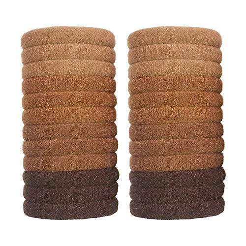 48 x Diámetro 4cm Lycra Elástica Suave Banda para el Cabello Cuerda de la Cinta sin Metal para Peso Grueso y Pelo Rizado (4 Colores)