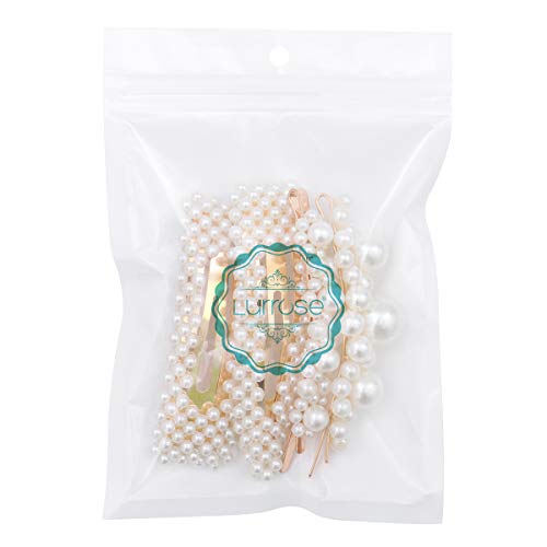 4pcs Moda Clips de pelo simple Perla fresca Pasadores de pelo Bobby Pin Pasadores de pelo para damas y niñas