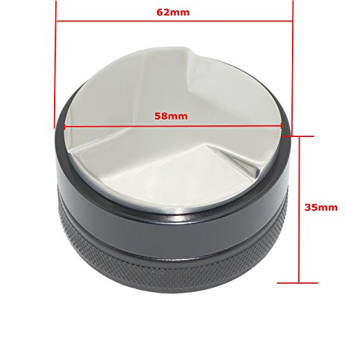 500 G 58 mm Espresso café distribuidor herramienta nivelador de Macaron Café Tamper con hilo de tres pistas de ángulo antideslizante para 58 mm portafiltro