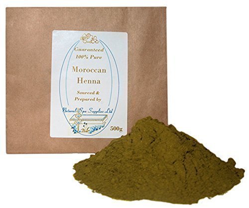 500g marroquí Henna Polvo Tinte Cabello, 100% Puro y Natural. Aditivo Libre. Cubre Cabello Gris