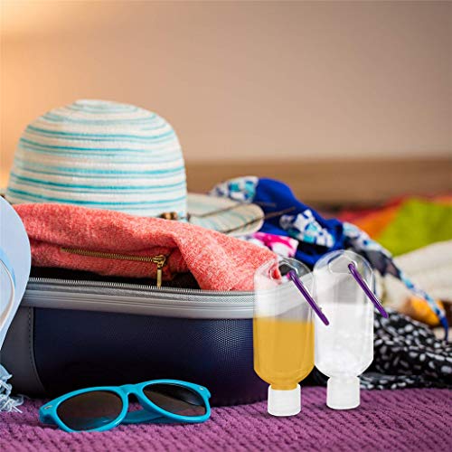 50ml Botellas de Viaje, 10 Pcs Recipientes Rellenables Botellas de Viaje,Botella de Viaje a Prueba de Fugas para champús, lociones y artículos de tocador. (Transparente)