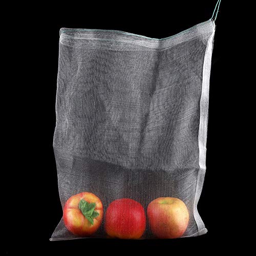 50piezas Bolsa con Cordón redes para proteger los de ramos de uvas contra las avispas y frelons bolsa de frutas y verduras reutilisable redes jardín de las plantas 30*20cm