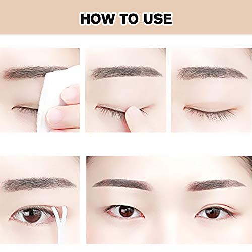 550 Pares Cinta de Párpados Invisibles, Pegatinas de Doble Párpados de Instante Levantar, Perfecto Para Párpado Caído, Desigual o Mono-Eyelids (Forma Ancha + Forma Oliva)