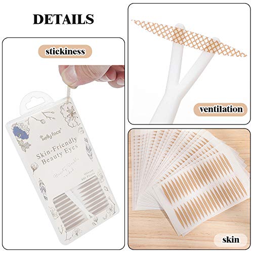 550 Pares Cinta de Párpados Invisibles, Pegatinas de Doble Párpados de Instante Levantar, Perfecto Para Párpado Caído, Desigual o Mono-Eyelids (Forma Ancha + Forma Oliva)
