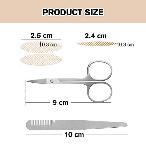 550 Pares Cinta de Párpados Invisibles, Pegatinas de Doble Párpados de Instante Levantar, Perfecto Para Párpado Caído, Desigual o Mono-Eyelids (Forma Ancha + Forma Oliva)